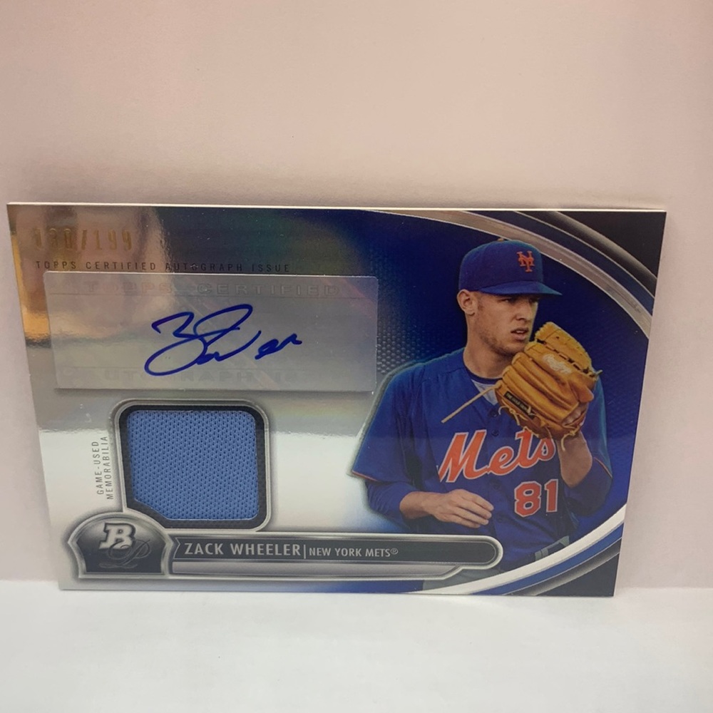 2013 Bowman Platinum Zack Wheeler Mets Auto Relic 130/199 #AR-ZW (MISC7)